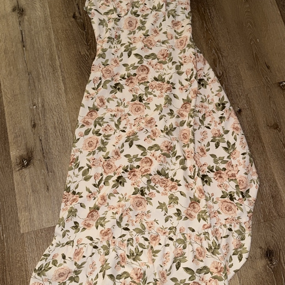 Elegant Floral High Low Dress